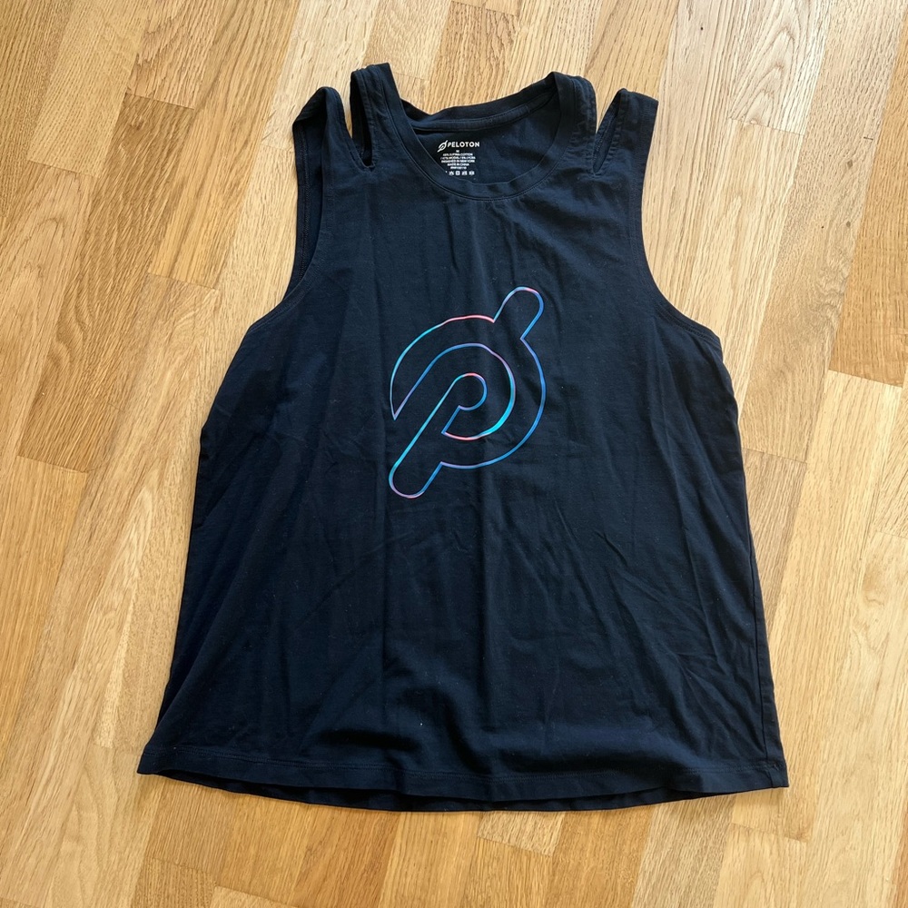 Peloton Black Cutout Tank Top - Size Medium *New Condition*